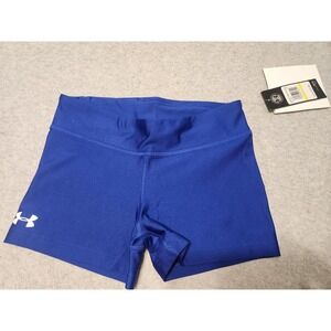 Under Armour Shorts Womens Medium Blue HeatGear Compression Athletic Gym Running